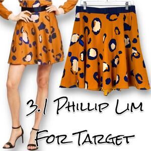 3.1 Phillip Lim For Target Leopard Print A Line Skirt Womens Size 12